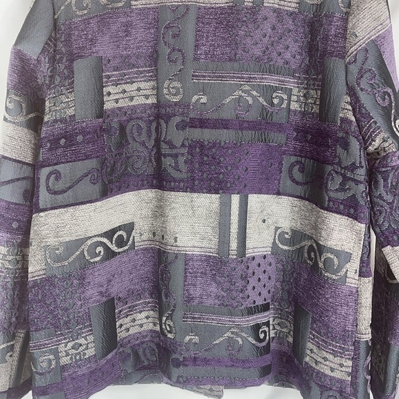 Anthony Richards multi-texture open face jacket Sz 14 - Picture 8 of 8